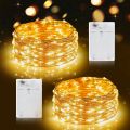 Fairy String Lights - 50 Leds Firefly String Lights - Garden Home Party Wedding Festival Decorations - Crafting Battery Operated Lights, Warm White. 