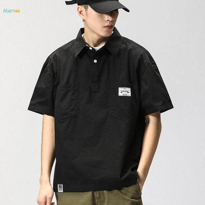 Short%20Sleeve%20Shirt%20for%20Men%20Stylish%20Regular%20Fit%20Summer%20Mens%20T%20Shirts%20Pullover%203XL%20Beige%20-%20Image%206