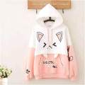 Pikachu Hoolie Harajuku Pink Hoodies Cartoon Cat Printed Hooded Sweet Sweatshirt Women 20223Winter Thick Warm Female Cute Kawaii Tops Tracksuit. 