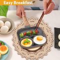 Multi-Purpose Pancake Pan, 3 Holes Frying Pan, Non-Stick Fried Egg Pan, Eye Pan, Fried Egg Pan, You Can Not Only Fry Eggs, But Also Grilled Sausage Steak Roasting Poa-Free.