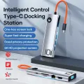 ROCK TR30 Type-C To HDMI VGA Audio USB 3.0 SDTF LAN Multi Splitter Adapter 10 in 1 PD Docking Station HUB. 