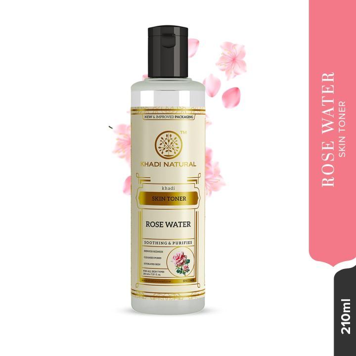 Khadi%20Natural%20Rose%20Water%20Herbal%20Skin%20Toner,%20210ml%7CKeeps%20skin%20scented%20and%20moisturized%7CMaintain%20skin's%20pH%20balance%7C%20Prevents%20acne%7CSuitable%20for%20All%20Skin%20Types%20-%20Image%202