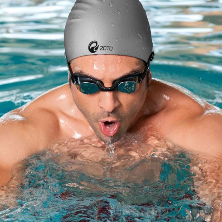 Long Hair Waterproof Swimming Cap Flexible Unique Size Good Elasticity Eco-friendly Quick Drying Swim Cap Swimming Equipment