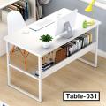 Computer table with shelf. 