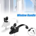 Universal Window Handle Inline Lock Handle Pull Locking Window Catch Home Safety White/ Black. 