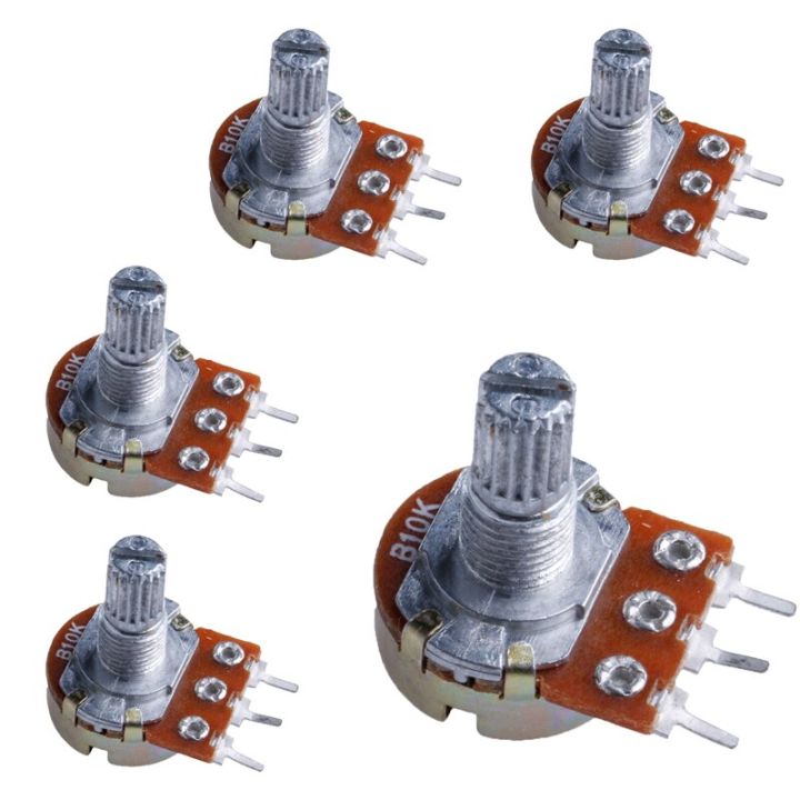 3Pcs- 3 Pin 500K Potentiometer Panel Mount 500K Ohm 1/2 Watt 3 Terminal Single Gang Linear Taper Rotary Potentiometer 500K Ohm Adjustable Variable Resistor Potentiometer Pot Electrical Circuitry & Parts