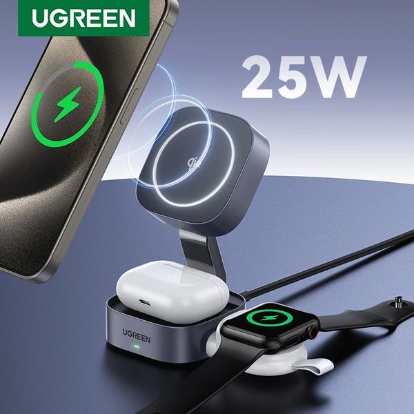 Ugreen MagFlow Qi2 2in1 Magnetic Foldable Wireless Charger