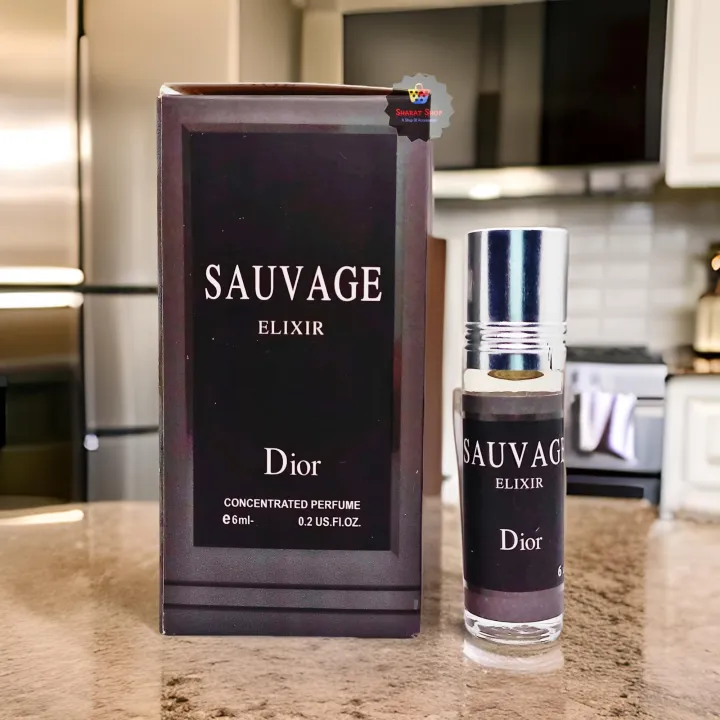Dior Sauvage Elixir by Al Farhan Concentrated Perfume Oil Long Lasting Non-alcoholic Fragrance - 6ml