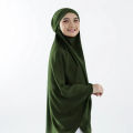 Instant Bergo French Khimar Madinah Jumbo Veil Dubai Cherry Material, Custom Color Available. 