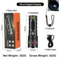 High Power Sanford Super Bright Flashlight – Slide Zoom White Laser LED Edition with 30000mah battery.