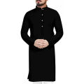 Mens premium whole black panjabi. 