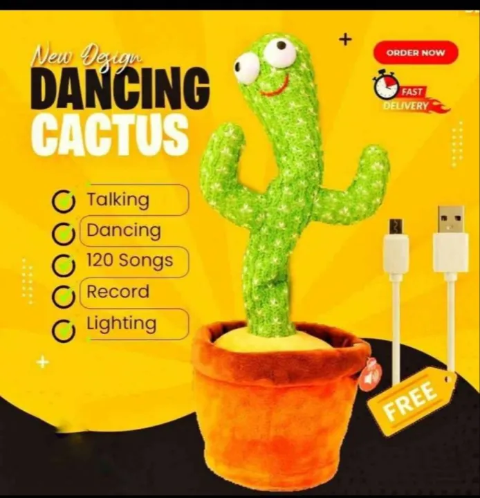 Talking Cactus Toy Dancing Cactus Toy for Babies Voice Repeat Toys for Kids Entertainment Toys Cactus Plush Toy with Lights Moving Cactus Mimicry
