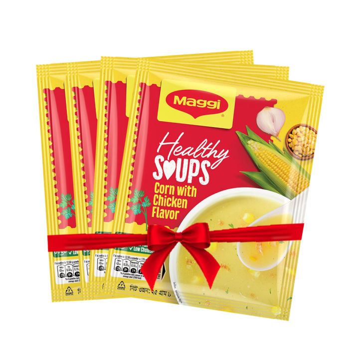 Healthy Soups Corn With Chicken Flavor - 25Gm (Combo Of 4 Pack)