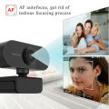 【Ready in stock】FHD Auto Focus Webcam for PC 1080P Built-in HD Noise reduction Microphone High-end Video Call USB Computer Camera Web Cam For PC desktop.
