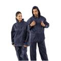 Nylon Raincoat for Unisex-Black.
