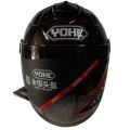 Yohe Halface Shiny Black Helmet: Stylish & Protective Motorcycle Helmet for Your Riding Adventures. 