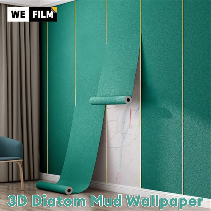 3D Wallpaper Self-adhesive Soundproof Waterproof Thermal Insulation Wallpaper Diatom Mud Wall Stickers TV Background Decor