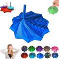 3D Printed Expanded Sensory Fidget Star, Expandable Fractal Fidget Hexagon with Handle, Honeycomb Whirling Spiral Design, Stress Relief Sensory Whirling Spiral for Office.