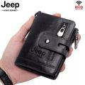 Jeep Cow Leather Male Purses With Zip Coin Pocket customize logo Men Wallet And Card Holder Wallets Leather Men - Wallet For Men - Money Bag For Men - à¦®à¦¾à¦¨à¦¿ à¦¬à§à¦¯à¦¾à¦— - Wallet For Men - Many Beg. 