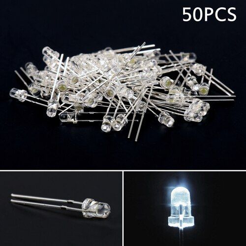 50Pcs-%203mm%20Transparent%20WHITE%203mm%20Water%20Clear%20LED%20White%203mm%20Ultra%20Bright%20Transparent%20Round%205mm%20LED%20Light%20Emitting%20Diode%20Water%20Clear%20White%20Light%20Bulbs%20For%20Electronics%20Project%20-%20Image%202