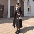 Women's 2024 Spring New High-end Christmas Red Loose Long Coat Windbreaker Thick Warm Lace-up Coat Outwear Female Fashion Jacket. 