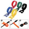 Nylon Fastening Cable Tie Desktop Organizer Hook Loop Bundle Cord Cable Management Strap Wired Headset Data Cable Collation Rope minghao. 