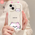 Sweet Cute Cartoon 3D Doll Cat Bear Frog Phone Case Compatible for IPhone 7Plus XR 13 15 11 14 12 Pro Max 8 6 7 6S Plus X XS MAX SE 2020 Lovely Animals Wavy Curved Edge Couples Soft Cover. 