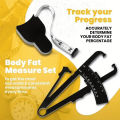 AccuMeasure Body Fat Caliper and Tape Measure - Easy-to-Use Skinfold Calipers and Measuring Tape for Accurate Body Fat Measurement - Ideal Health Measuring Tool for Men and Women. 