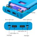 DIY Power Bank Case For 8pcs 18650 Battery with Type-C Port & LCD Display (Only Case without Battery). 