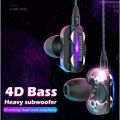 COD 4D bass dual speaker HiFi stereo 3.5mm headset with microphone + wired headset.