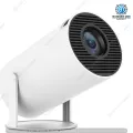 Mini Projector with Android 11, HY300A Home Projector 4K Ultra Hd Support, Smart Magcubic Projector 5G WIFI6 BT5.0 Auto Horizontal Correction, 180°Rotatable Outdoor Projector for Phone/Laptop (White). 