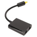 Optical Fiber Sound Cord, Digital Optical Cable Splitter Stable 1 in 2 Out Flexible Small for DVD for Amplifier. 