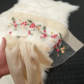 New Floral Silk Scarves Women Luxury Embroidery Scarf Foulard Femme Hijab Bandana Shawl Pashmina Stoles Big Size Headscarf Wraps.