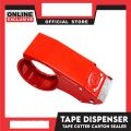2" Metal Packaging Tape Cutter Roll Cutting Dispenser Red.