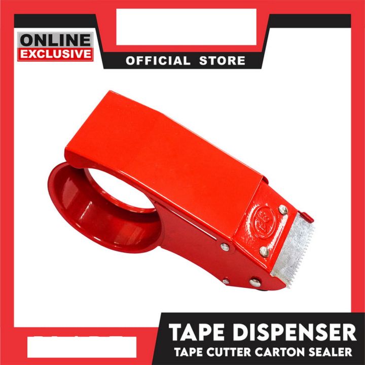 2" Metal Packaging Tape Cutter Roll Cutting Dispenser Red