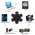 Multiple Headphone Splitter 5 Jack 3.5mm Audio Adapter 1 Male to 5 Port Female Splitter with 3.5mm Stereo Cable for Earphone. 