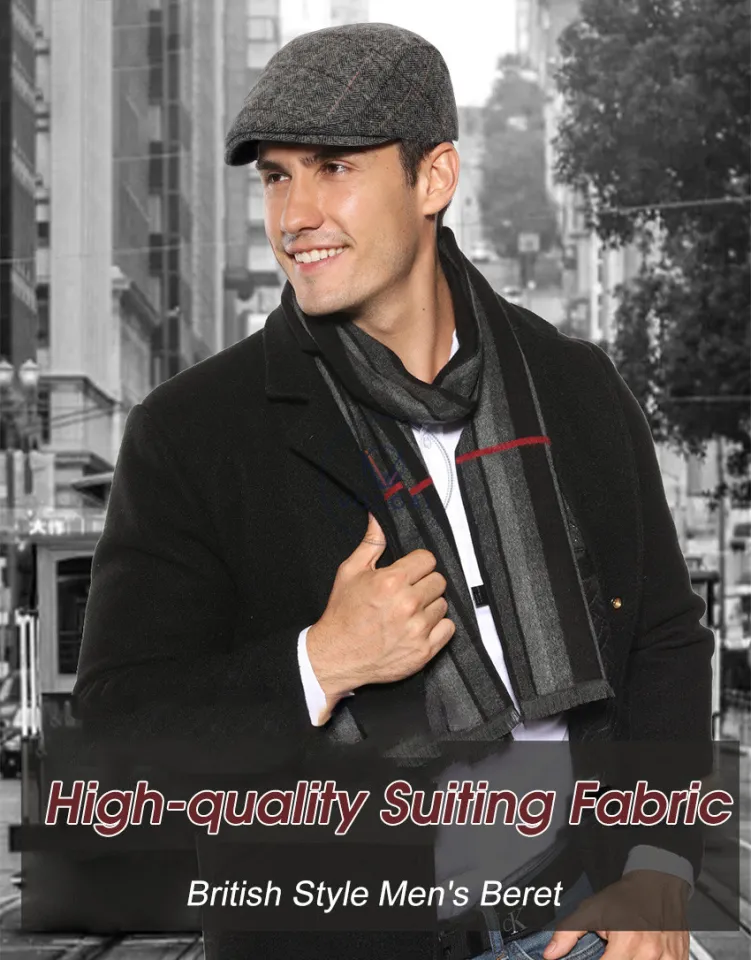Woolen Beret Cap For Men Stylish Woolen Beret Newsboy Hat For Men