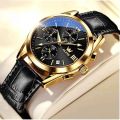 Ol_evs 2872 Leather Waterproof Quartz Fashion Watch For Men By Altasawuq - ঘড়ি -Watch. 