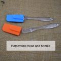 Plastic Handle Silicone Spatula 2 pics set.