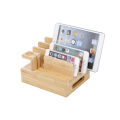 Multifunctional Bamboo Wood Storage Bracket Mobile Phone Tablet Storage Base Desktop Organizer for Phone Smart Watch Tablet. 