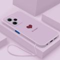 Realme Note 50 2024 note50 Luxury Cute Love Heart Casing Matte Liquid Silicon Back TPU Soft Case Cover. 
