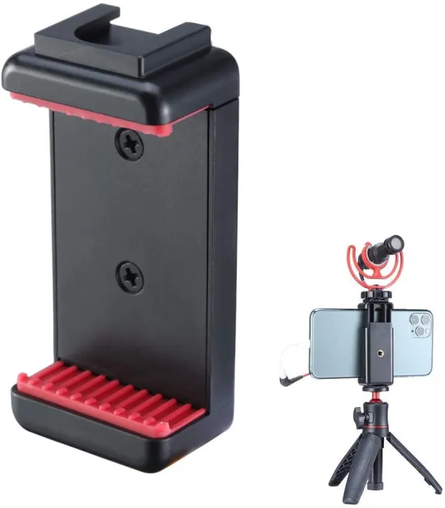 ULANZI%20ST-07%20Phone%20Tripod%20Mount%20with%20Cold%20Shoe%20Mount%20for%20Microphone%20LED%20Video%20Light%201/4''%20Tripod%20Screw%20for%20iPhone%2011/Pro/Pro%20Max%20XS%20Max%20XR%20X%208%207%20Plus%20Samsung%20Galaxy%20OnePlus%20Google%20Pixel%20Vlog%20Vlogging%20-%20Image%202