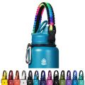 Aqua Flask Accessories Handle 12oz - 64oz Colorful Aquaflask Paracord Handle 22oz Wide & Standard Mouth Water Bottles Aquaflask Handle Strap with Safety Ring Holder and Carabiner for Outdoor Hiking Travel Aquaflask Accessories. 