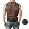 Sport Shirts Black Fishnet String Vest Men\'s Fishing Net Yarn Sleeveless. 