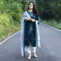 Unstitched Cotton Screen Printed Salwar Kameez For Women 3 Pice Dress. 