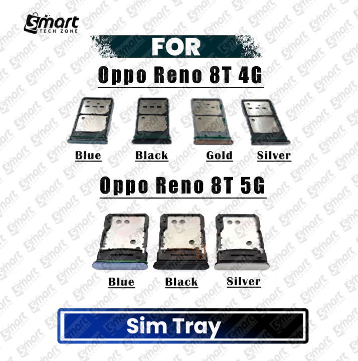 OPPO Reno 8T 4G / 5G Sim Card Tray + SD Card Slot Holder | Sim Ejector Pin Replacement | CPH2481 CPH2505 | Exact Fit