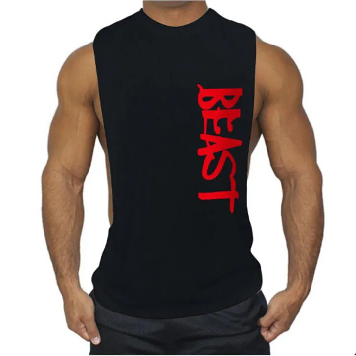 Gym Men's Muscle Sleeveless Tank Top Tee Shirt Bodybuilding Sport Fitness Vest