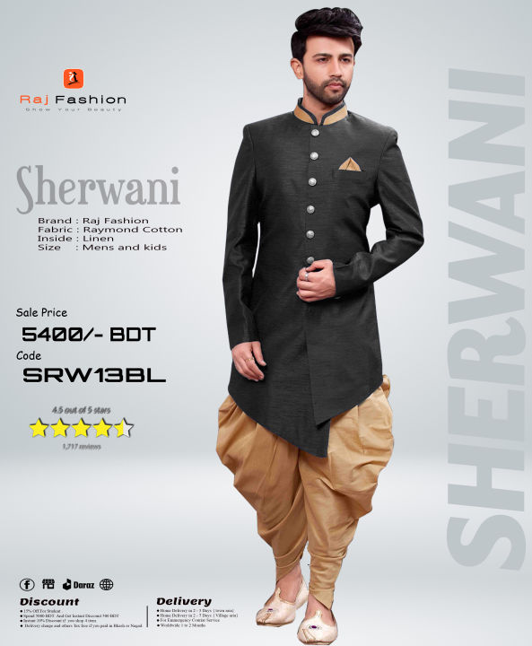 Raj%20fashion%20Royal%20slim%20fit%20Raymond%20Suit%20sherwani%20for%20man%20-%20Image%203