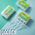 Macromolecule Dental Floss Pick Toothpick Inner dental Cleaner Tooth Picks-100 pcs(50+50)pcs. 