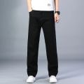 6 Colors Spring Summer Men's Thin Straight-leg Loose Jeans Classic Style Advanced Stretch Baggy Pants Male Plus Size 40 42 44. 